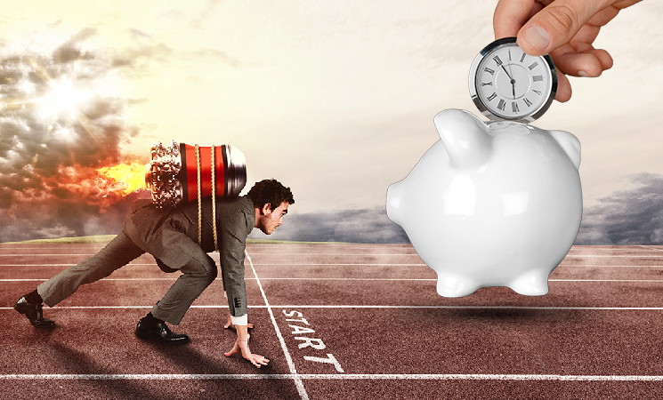 Man about to start a race