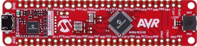 Image of the Tiny2 Curiosity Nano Board