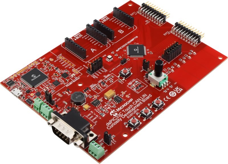 dsPIC33CK Touch CAN LIN Curiosity Development Board 