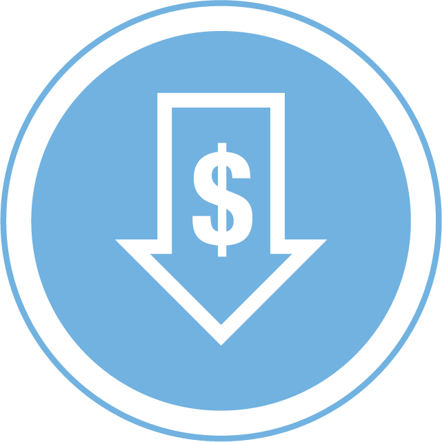 Reduced Space and Cost Logo