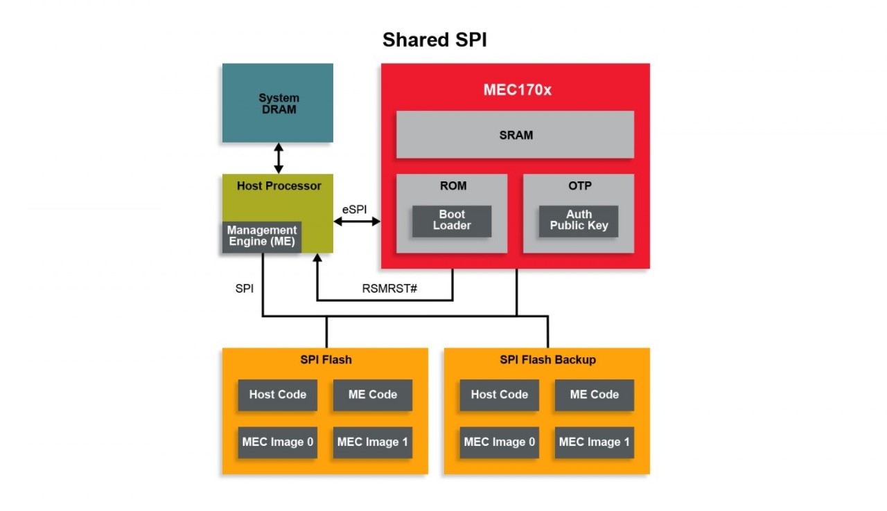 Shared Flash With Two SPI Chips